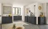 Sideboard >BC 1040< 3 Türen, 2 Schubladen, anthrazit - 120x84x35cm (BxHxT) Bild 3