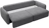 Vente-unique - VOPOZA Sofa Stoff Grau - B 103 cm x H 87 cm x L 238 cm Bild 5
