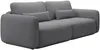Vente-unique - VOPOZA Sofa Stoff Grau - B 103 cm x H 87 cm x L 238 cm Bild 3