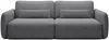 Vente-unique - VOPOZA Sofa Stoff Grau - B 103 cm x H 87 cm x L 238 cm Bild 2