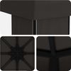 vidaXL Pavillon 4 x 3 m Anthrazit Polyester und Stahl 190 gsm 900375 Bild 5