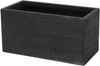 Blumentopf schwarz rechteckig 60 x 29 x 30 cm MYRA Bild 4