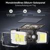 Quntis LED Solarleuchte Solarlampen für Außen mit 2 Bewegungsmelder, 305LED IP65 2500LM, Wasserdicht, Außenbeleuchtung, LED fest intergriert, warmweiß, Außenwandleuchte Garten Wegleuchte Carport Garage Eingang Weg Treppe Bild 4