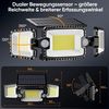 Quntis LED Solarleuchte Solarlampen für Außen mit 2 Bewegungsmelder, 305LED IP65 2500LM, Wasserdicht, Außenbeleuchtung, LED fest intergriert, warmweiß, Außenwandleuchte Garten Wegleuchte Carport Garage Eingang Weg Treppe Bild 3