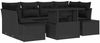 vidaXL Garten-Sofa-Set mit Kissen 7 pcs Schwarz 3357856 Bild 2