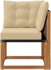 vidaXL Outdoor Ecksofa Massivholz Akazie und Textilene Stoff Natur 900604 Bild 4