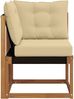 vidaXL Outdoor Ecksofa Massivholz Akazie und Textilene Stoff Natur 900604 Bild 5