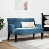 vidaXL Chesterfield Bank Blau 112 x 65,5 x 75 cm Samt 42019294 Bild 3