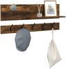 vidaXL Wandmontierter nachttisch Geräucherte Eiche 90 x 15 x 36 cm 874423 Bild 3