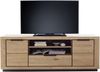 Lowboard >GRENO< in natur geölt, Wildeiche teilmassiv - 183x65x54cm (BxHxT) Bild 4