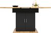 Esstisch 110-140x70x76 cm, ausziehbar, MDF schwarz mit flexiblem Stauraum Bild 4