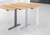 Sitz-Steh-Schreibtisch elektrisch 120x80 cm Eiche/Silber Bild 2