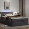 vidaXL Ottoman-Bett mit Matratzen & LEDs Grau 120x200 cm Kunstleder 3312150 Bild 3