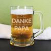 Herz & Heim Bierkrug für Väter mit Gravur - Bierglas als Geschenk zum Vatertag, Glas Bild 2