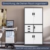 Aktenschrank abschließbar FILIP - mit Tresor & Schubladen| Büroschrank aus Stahl Metallschrank Werkstatt Mehrzweckschrank Werkzeugschrank, 185x90x40cm Anthrazit-Weiß Bild 3