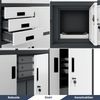 Aktenschrank abschließbar FILIP - mit Tresor & Schubladen| Büroschrank aus Stahl Metallschrank Werkstatt Mehrzweckschrank Werkzeugschrank, 185x90x40cm Anthrazit-Weiß Bild 4