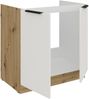 Küchen Spülenunterschrank 80 cm Küche ARIA Weiss ultra matt + Eiche Artisan matt, hochwertige Fronten mit Anti Fingerprint Beschichtung Küchenzeile Küchenblock Bild 3