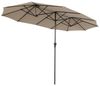 Sekey Sonnenschirm 400 x 220 cm Doppelsonnenschirm mit Kurbel, Groß Gartenschirm, UPF50+, LxB: 400,00x220,00 cm, Windfest, Stabil, Marktschirm für Terrasse und Garten Bild 4