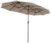Sekey Sonnenschirm 400 x 220 cm Doppelsonnenschirm mit Kurbel, Groß Gartenschirm, UPF50+, LxB: 400,00x220,00 cm, Windfest, Stabil, Marktschirm für Terrasse und Garten Bild 5