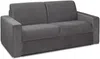 Vente-unique - CALITO Sofa SamtStoff Grau - B 223 cm94 cm x H 85 cm x L 216 cm Bild 2