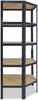 shelfplaza BLACK 200x70x40 cm Eckregal in schwarz mit 5 Böden und 175 kg Traglast pro Boden Bild 5
