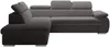 Vente-unique - FABIEN Sofa SamtStoff Grau - B 221 cm x H 76 cm x L 271 cm Bild 2