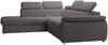 Vente-unique - FABIEN Sofa SamtStoff Grau - B 221 cm x H 76 cm x L 271 cm Bild 3