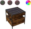 vidaXL Couchtisch mit Infinity-LED Räuchereiche 50x50x51 cm 847714 Bild 2