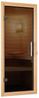 Karibu Sauna Carin mit Dachkranz+ 9kW BIO-Kombiofen mit ext. Steuerung Easy Graphit-Ganzglastür Bild 2