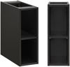 Waschbeckenunterschrank 140 cm mit Regal XANTEN-56 in anthrazit mit Eiche Nb. schwarz gerillt, B/H/T: ca. 140,6/59,2/46,5 cm Bild 4