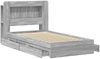 vidaXL Bettgestell mit Stauraum Grau Sonoma 90x200 cm Holzwerkstoff 3433638 Bild 3