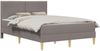 vidaXL Bettrahmen Taupe 120 x 190 cm Polyester 3414947 Bild 2