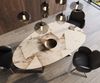 Esstisch Edge Oval 220x120 Keramik Iris FMG Patagonia Lappato Zenthara kantig Metall Effektfinish Titan Bild 4