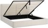 Polsterbett 180x200 cm mit hydraulischem Bettkasten, inklusive Lattenrost, ohne Matratze, Chenille in Beige Bild 5