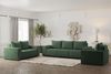 Sofa Designersofa ESTELLE 3-Sitzer mit Schlaffunktion in Stoff Abriamo Grün Bild 5