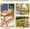 KOMFOTTEU Kindersitzgruppe mit Sonnenschirm, aus Holz für Garten und Terrasse Bild 2