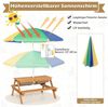 KOMFOTTEU Kindersitzgruppe mit Sonnenschirm, aus Holz für Garten und Terrasse Bild 4
