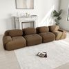 4-Sitzer Wohnlandschaft H 75 x T 388 x B 103 cm aus Cordstoff, modular und rahmenlos Bild 3