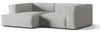 Micadoni Ecksofa Nuria 3-Sitzer Links Boucle Silber Bild 2