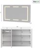 Simurq Spiegelschrank Badezimmerspiegelschrank 3 türig Hängeschrank mit LED Beleuchtung (3 Farbtemperaturen Dimmbar) Badspiegelschrank 100 x 13,5 x 60 cm mit Steckdosen, Anti-Fog Bild 3