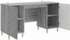 vidaXL Schreibtisch Grau Sonoma Holzwerkstoff 142,5 x 50 x 75 cm 3414618 Bild 3