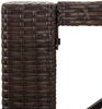 vidaXL Bartisch mit Glasplatte Braun 145x80x110 cm Poly Rattan 362596 Bild 5