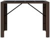 vidaXL Bartisch mit Glasplatte Braun 145x80x110 cm Poly Rattan 362596 Bild 3