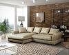 Couchgarnitur TIZIAN L-Form in Wildlederoptik-Beige / Ottomane Links Bild 2