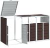 vidaXL Mülltonnenbox für 3 Tonnen Braun 216x81x115 cm Stahl 4006182 Bild 4