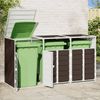vidaXL Mülltonnenbox für 3 Tonnen Braun 216x81x115 cm Stahl 4006182 Bild 3