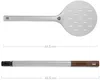 BURNHARD® Pizzaschieber & Pizzawender Set, Aluminium-Schaufel & Akazienholz-Griff, mit Steckmechanismus, temperaturbeständig für Pizzaofen – 72,2 cm x 29 cm x 1,6 cm / 95 cm x 18 cm x 1,6 cm - Silber - #945602 Bild 4