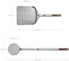 BURNHARD® Pizzaschieber & Pizzawender Set, Aluminium-Schaufel & Akazienholz-Griff, mit Steckmechanismus, temperaturbeständig für Pizzaofen – 72,2 cm x 29 cm x 1,6 cm / 95 cm x 18 cm x 1,6 cm - Silber - #945602 Bild 2