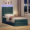 vidaXL Ottoman-Bett mit Matratzen & LEDs Dunkelgrün 90x190 cm Samt 3314435 Bild 3
