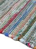 carpetfine 'Kelim Chindi' Teppich, Wendeteppich, rechteckig, Höhe: 6 mm, handgewebt, mit Fransen, Grün, 75x200 cm Bild 4